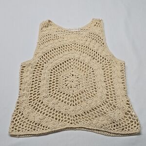 Altar'd state Crochet Cream Boho cottagecore Sleeveless Top